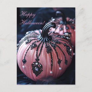 Postale Carte de voeux de Parties scintillant Citrouille H