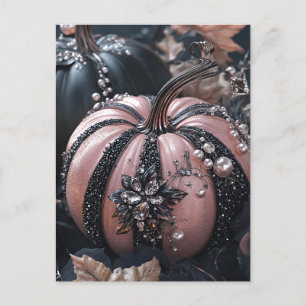 Postale Carte de voeux de Parties scintillant Citrouille H