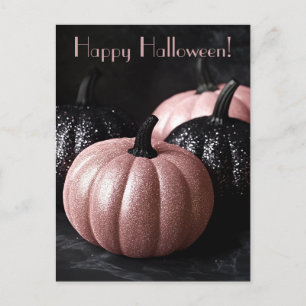 Postale Carte de voeux de Parties scintillant Citrouille H