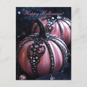 Postale Carte de voeux de Parties scintillant Citrouille H