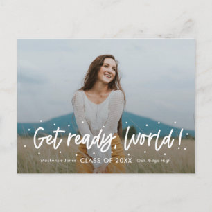 Postale Carte de vœux de remise de diplômes EDITABLE COULE