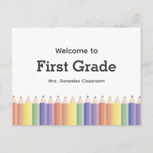 Postale Carte de vœux de rentrée scolaire pour enseignant 