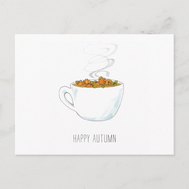 Postale Carte de voeux de retard du citrouille Patch (Devant)