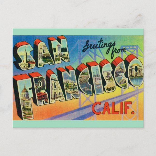 Postale Carte de voeux de San Francisco (Devant)