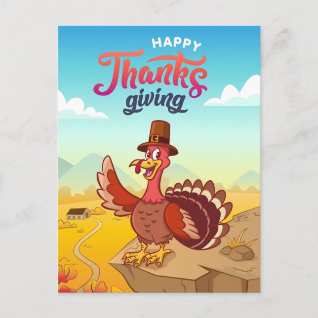 Postale Carte de vœux de Thanksgiving (Devant)