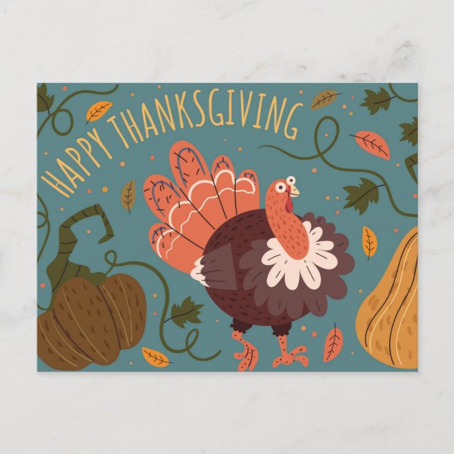 Postale Carte de vœux de Thanksgiving (Devant)