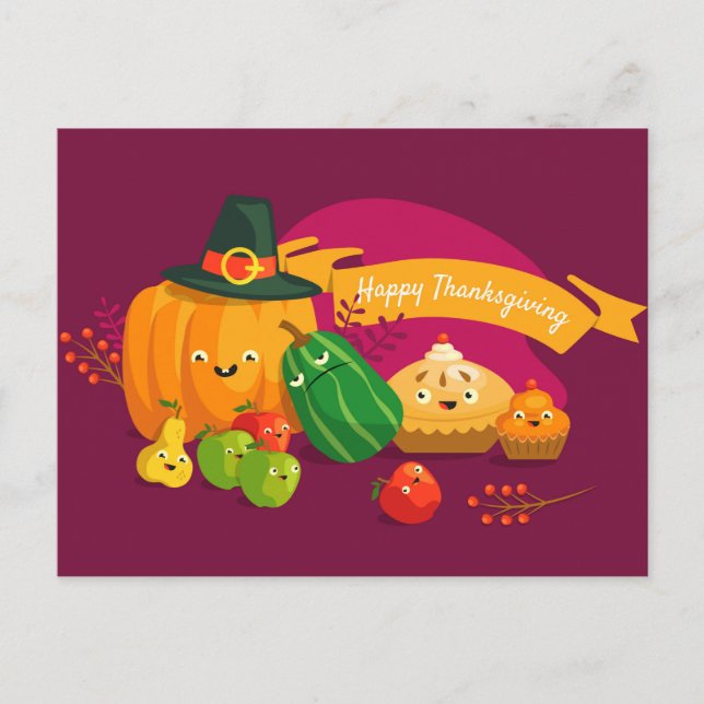 Postale Carte de vœux de Thanksgiving (Devant)