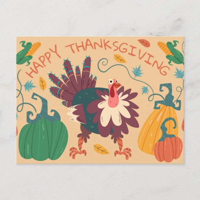 Postale Carte de vœux de Thanksgiving (Devant)