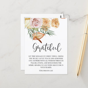 Postale Carte de vœux de Thanksgiving heureuse et reconnai