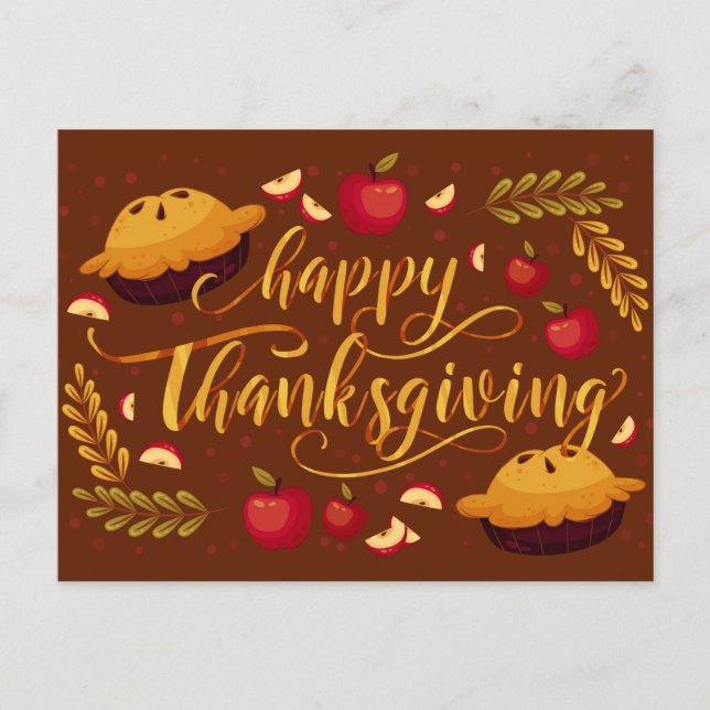Postale Carte de vœux de Thanksgiving joyeux (Devant)