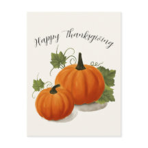 Carte de vœux de Thanksgiving pour citrouille de r