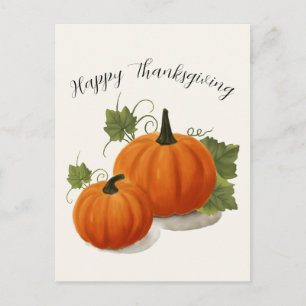 Postale Carte de vœux de Thanksgiving pour citrouille de r