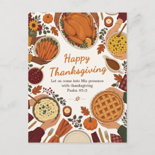 Postale Carte de vœux de Thanksgiving pour une fête de réc