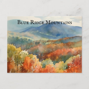 Postale Carte de vœux de vacances de montagne automnale de