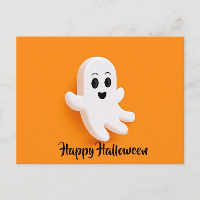 Postale Carte de vœux d'Halloween citrouille effrayante (Devant)