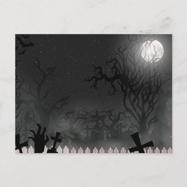Postale Carte de vœux d'Halloween effrayante (Devant)