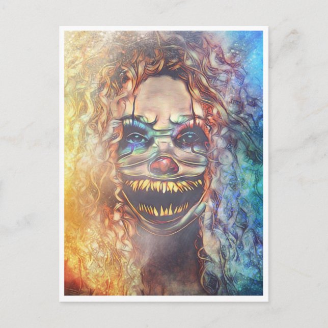 Postale Carte de vœux d'Halloween effrayante (Devant)