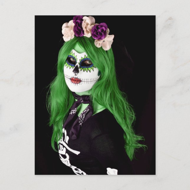 Postale Carte de vœux d'Halloween effrayante (Devant)