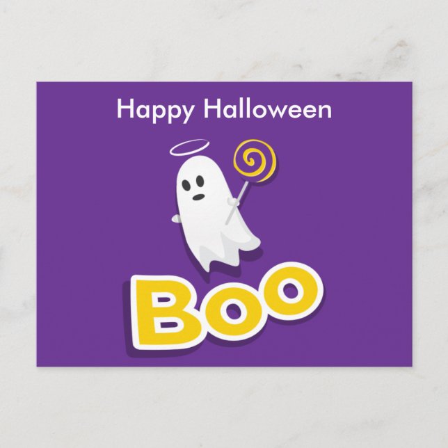 Postale Carte de vœux d'Halloween effrayante (Devant)