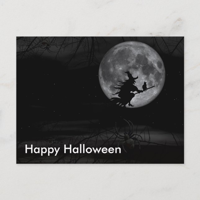 Postale Carte de vœux d'Halloween effrayante (Devant)