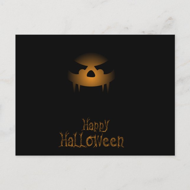 Postale Carte de vœux d'Halloween effrayante (Devant)
