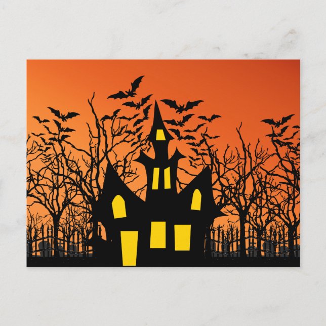 Postale Carte de vœux d'Halloween effrayante (Devant)