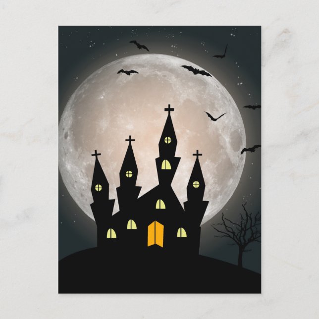 Postale Carte de vœux d'Halloween effrayante (Devant)