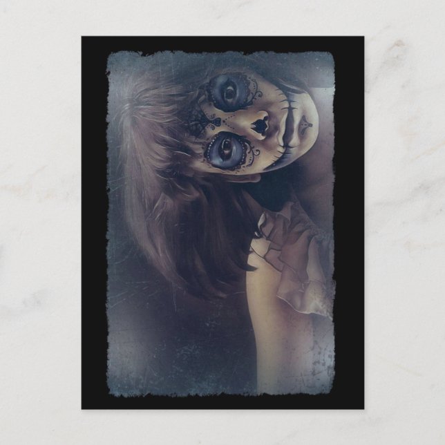 Postale Carte de vœux d'Halloween effrayante (Devant)