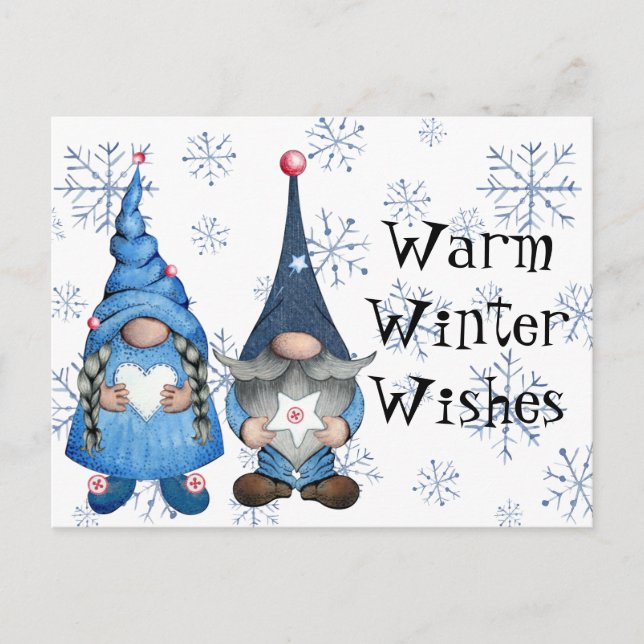 Postale Carte de vœux d'hiver chaleureux (Devant)