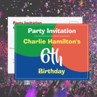 Carte de vœux d'invitation pour un 6ème anniversai