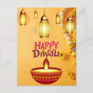 Postale Carte de voeux Diwali - Festival des Voeux