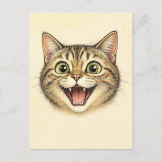 Postale Carte de vœux drôle de chat pour un joyeux anniver