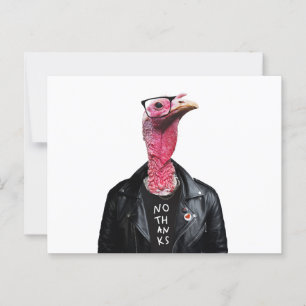 Postale Carte de vœux drôle pour Thanksgiving avec un symp