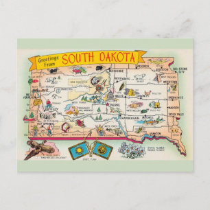 Postale Carte de vœux du Dakota du Sud