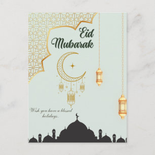 Postale Carte de vœux Eid Mubarak - Eid Ul Adha islamique 