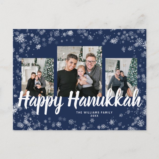 Postale Carte de vœux élégante pour Hanukkah (Devant)