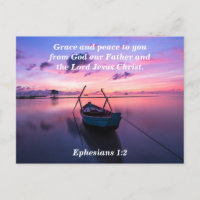 Carte de vœux Éphésiens 1:2 Grâces et Paix à Vous