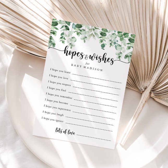 Postale Carte de vœux et d'espoirs pour Baby Shower au Euc (Créateur téléchargé)