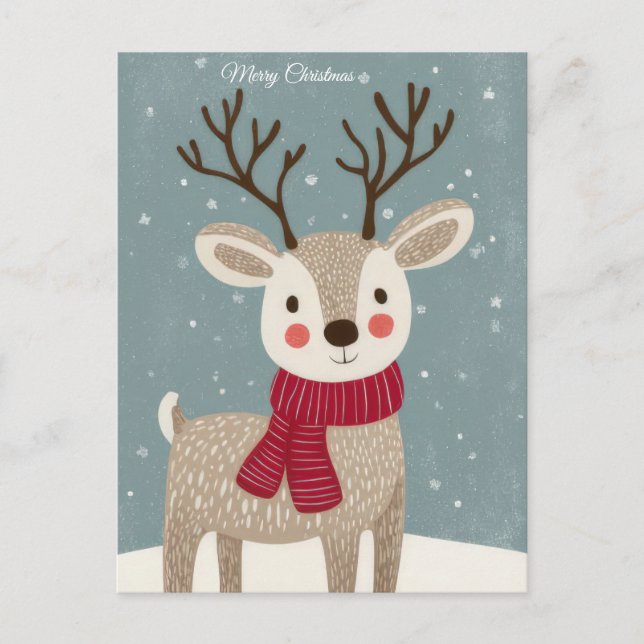 Postale Carte de vœux festive de Noël avec guirlande (Devant)