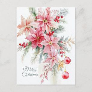 Postale Carte de vœux festive de Noël avec guirlande