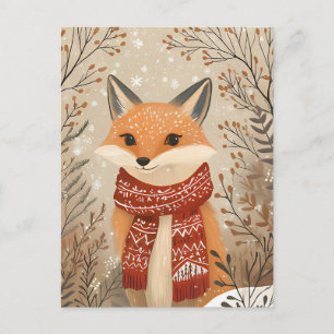 Postale Carte de vœux festive de Noël avec lutin mignon