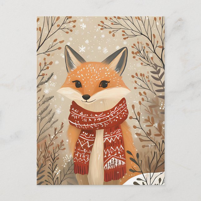 Postale Carte de vœux festive de Noël avec lutin mignon (Devant)