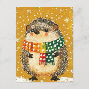 Postale Carte de vœux festive de Noël de la marmotte