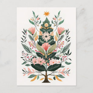 Postale Carte de voeux Festive et élégante Arbre de Noël