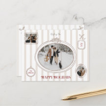 Carte de vœux festive mur d'images minimaliste chi