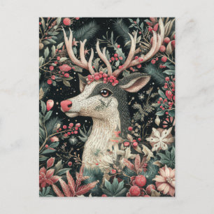 Postale Carte de voeux Festive Reindeer de Noël