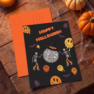 Postale Carte de vœux Groovy Rétro Disco Joyeux Halloween
