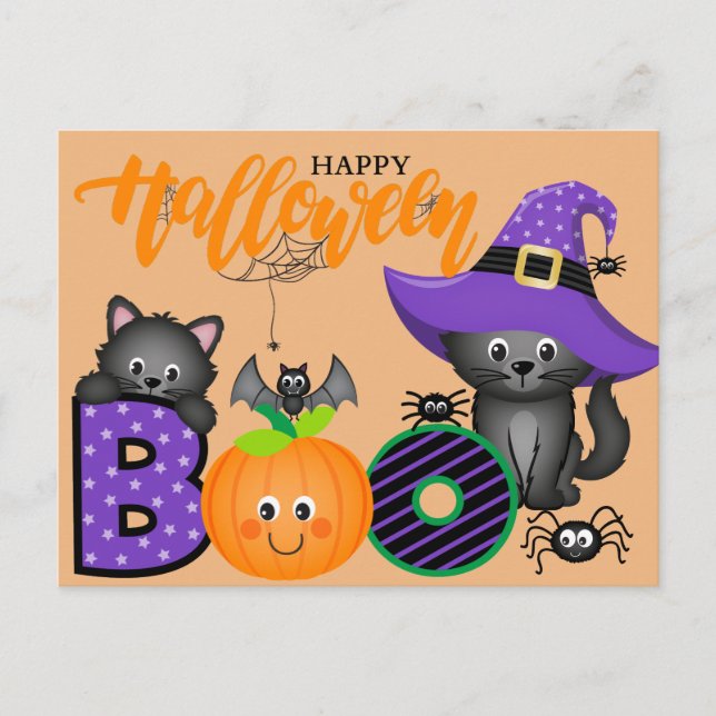 Postale Carte de vœux Halloween (Devant)