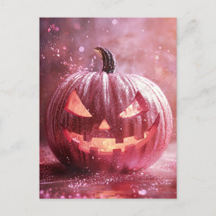 Postale Carte de voeux Halloween citrouille déplaisant
