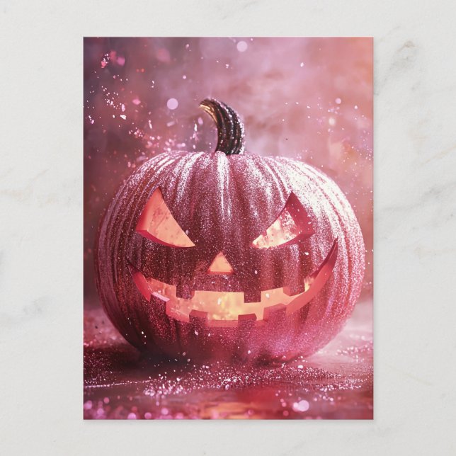 Postale Carte de voeux Halloween citrouille déplaisant (Devant)